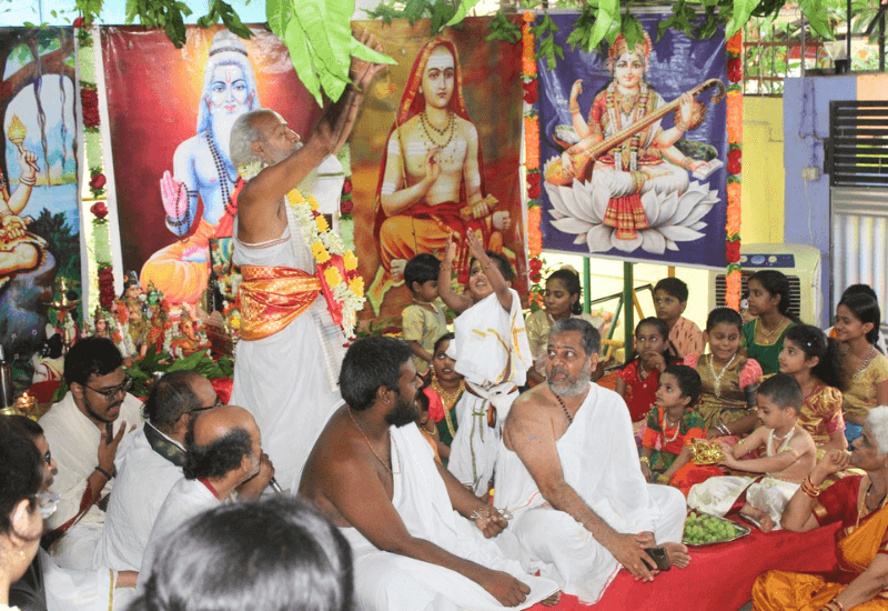 Guru Pada Puja and Samskrta Sammelana - SLMTS Veda Pathashala, Hyderabad July 2023 - 11