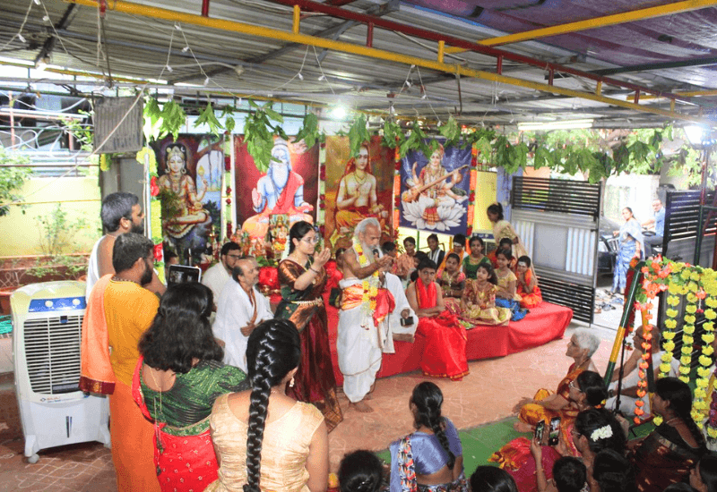 Guru Pada Puja and Samskrta Sammelana - SLMTS Veda Pathashala, Hyderabad July 2023 - 12