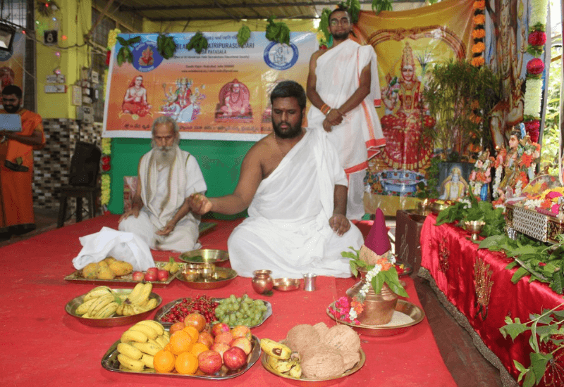 Guru Pada Puja and Samskrta Sammelana - SLMTS Veda Pathashala, Hyderabad July 2023 - 3