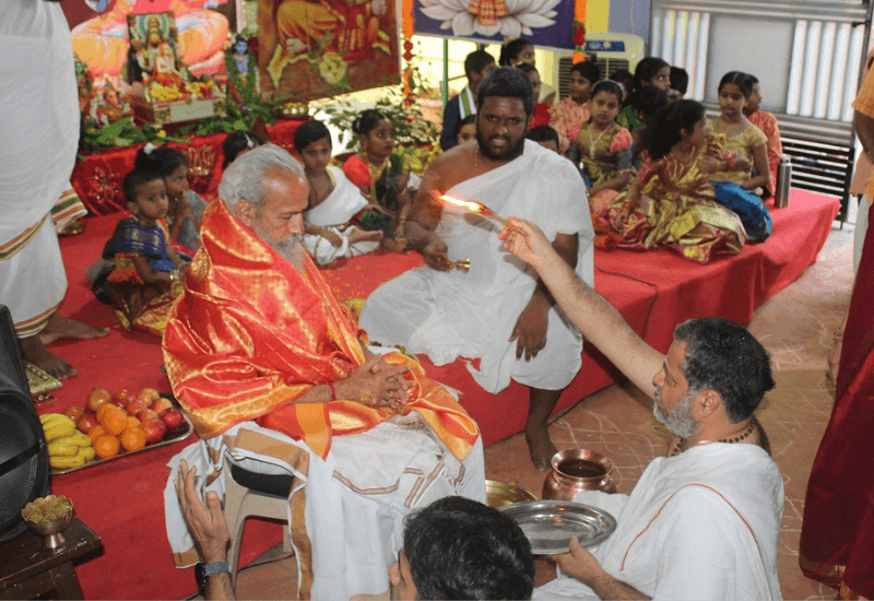 Guru Pada Puja and Samskrta Sammelana - SLMTS Veda Pathashala, Hyderabad July 2023 - 8